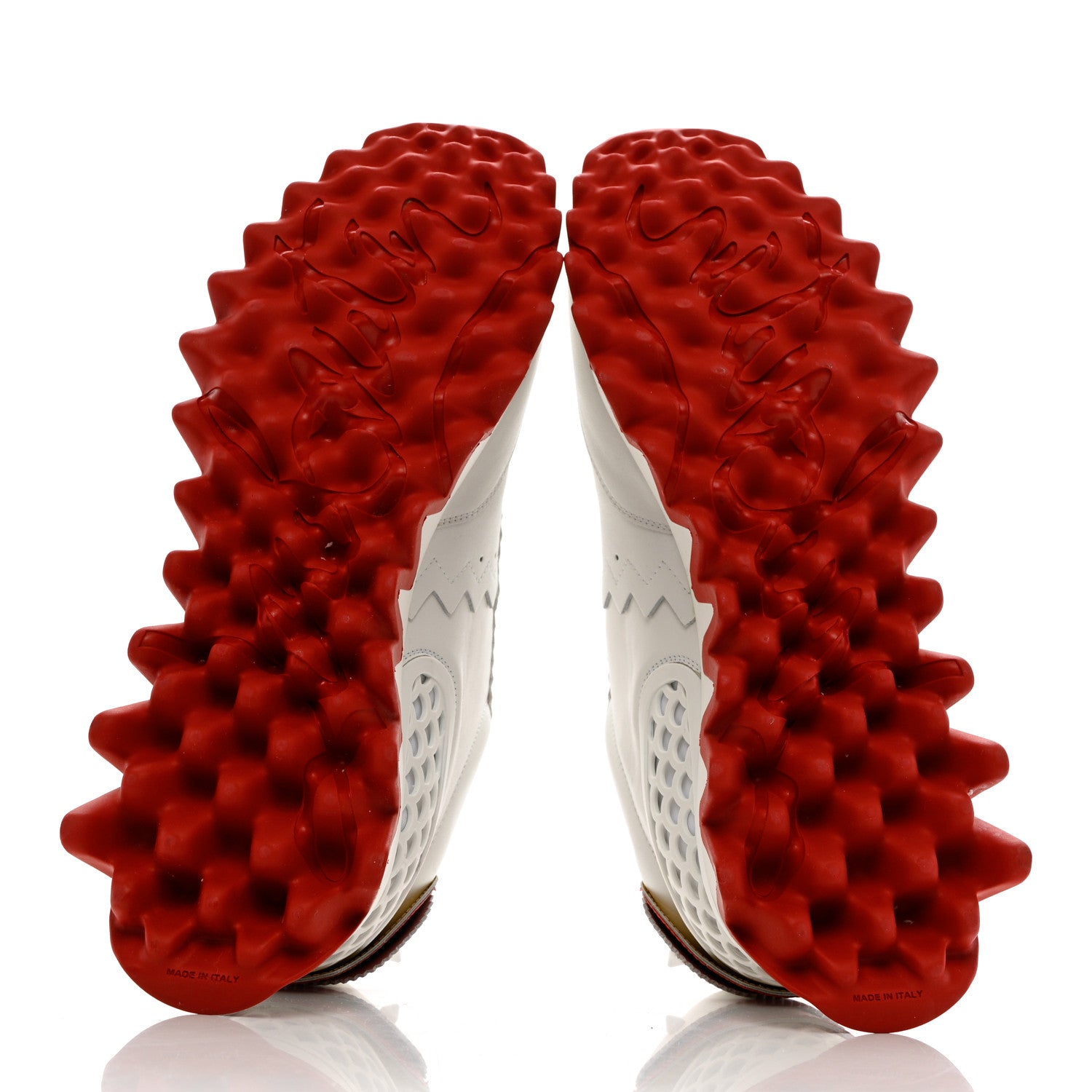 Christian Louboutin Calfskin Neoprene Womens Loubishark Sneakers 40 White 5 of 8