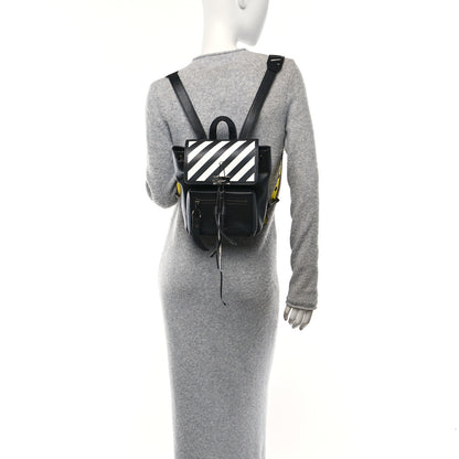 Off-White Saffiano Diag Backpack Black White 2 of 10