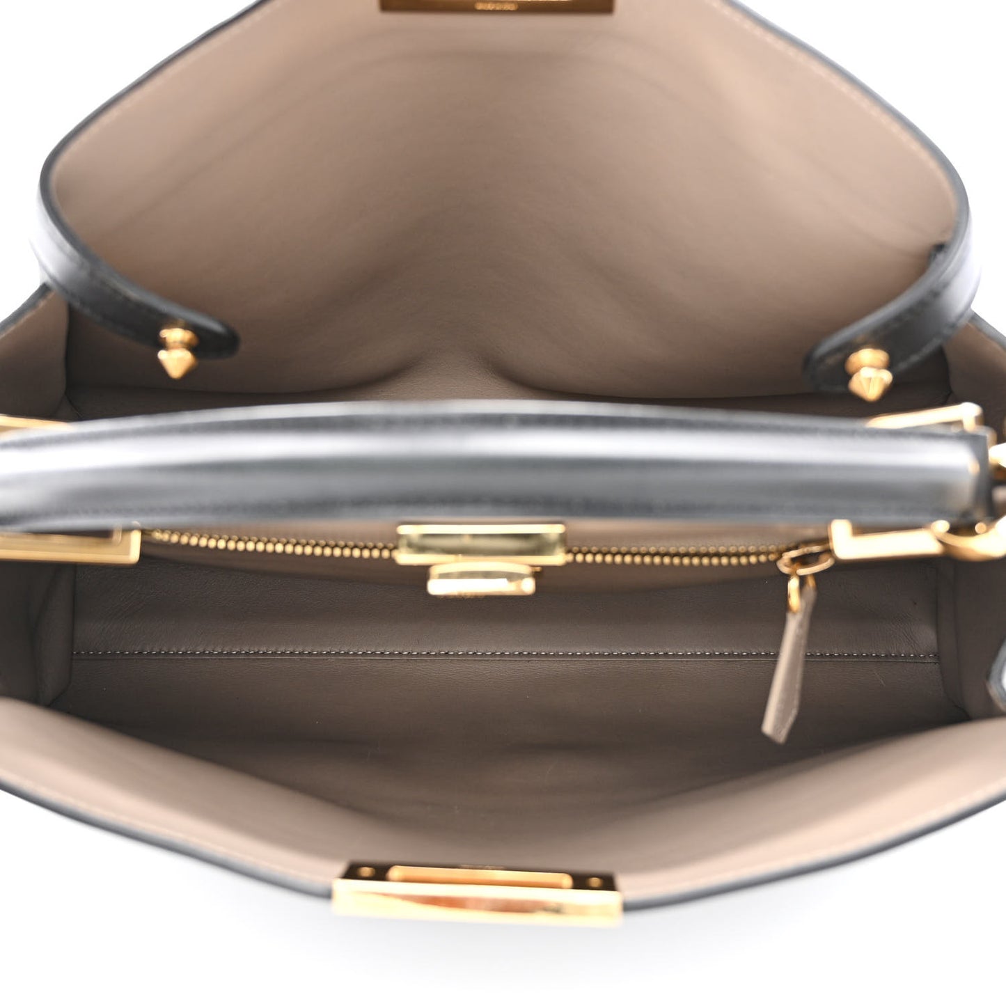 Vitello Tahiti Burro Large Peekaboo Iconic Essentially Satchel Black Corda