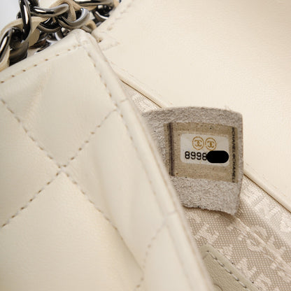Chanel Lambskin Quilted Chocolate Bar 3 Chain Flap White 5 of 7