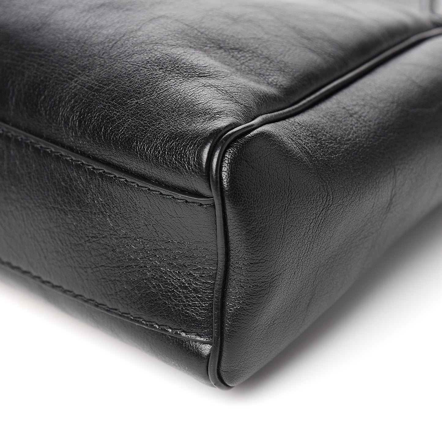 Calfskin Large Re(Belle) Top Handle Bag Black