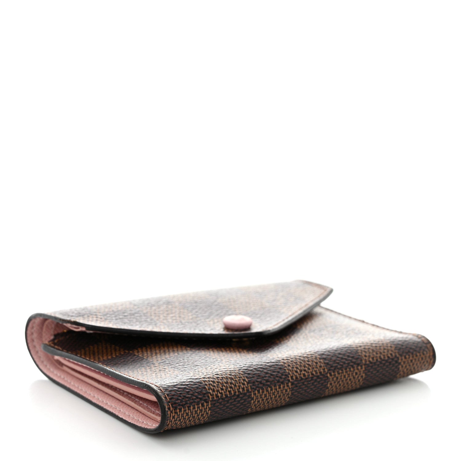 Louis Vuitton Damier Ebene Victorine Wallet Rose Ballerine 4 of 10