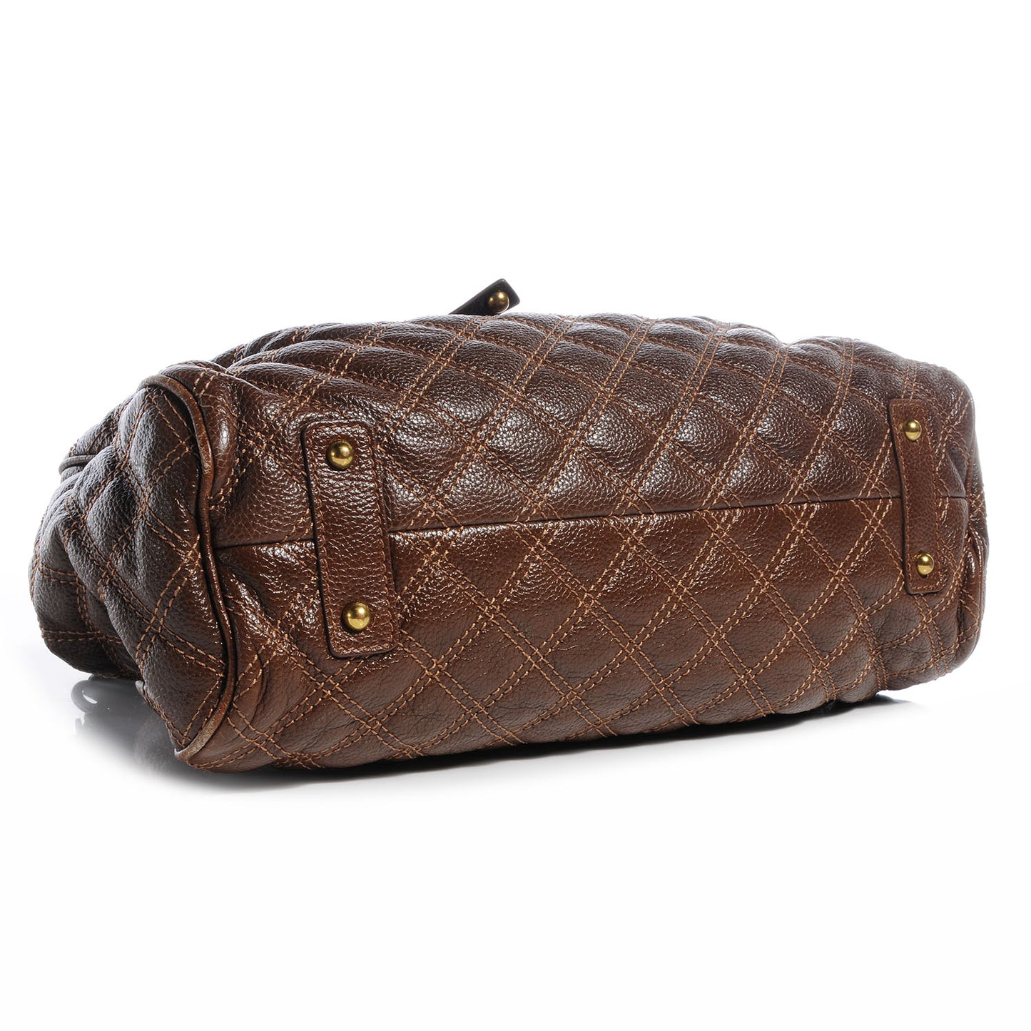Quilted Leather Stam Taupe