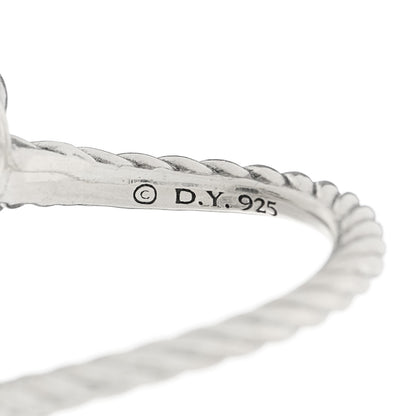 David Yurman Sterling Silver Diamond 28mm Open Starburst Ring 49 5 4 of 4