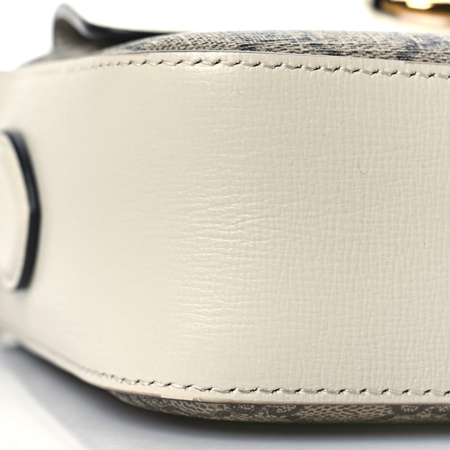 GG Supreme Monogram Small Horsebit 1955 Shoulder Bag Beige Mystic White