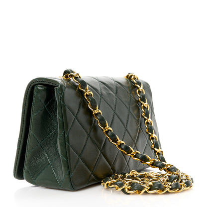 Chanel Lambskin Quilted Small Single Flap Green 3 of 11