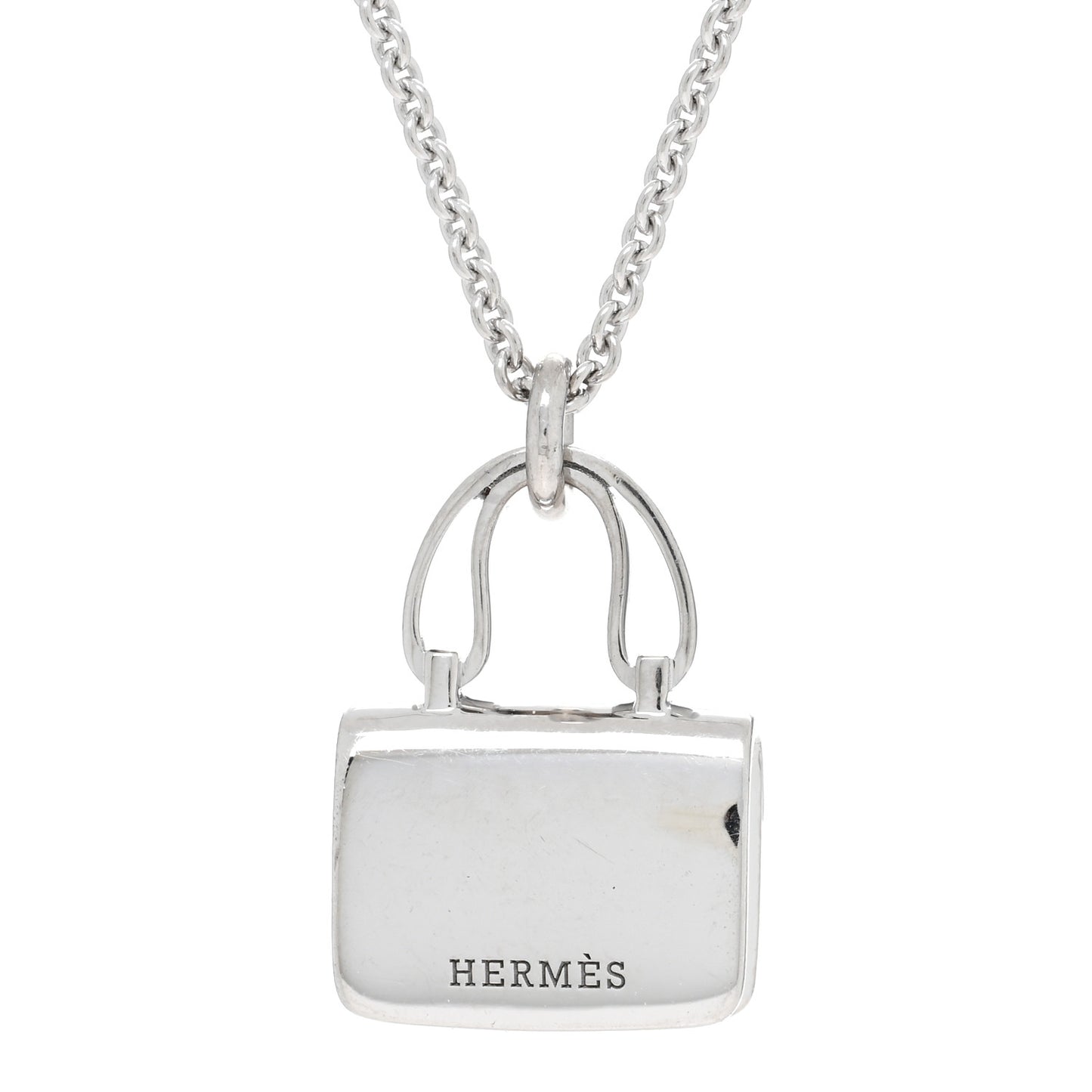 18K White Gold Diamond Constance Amulettes Pendant Necklace