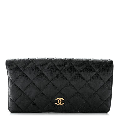 Chanel Caviar Quilted Yen Wallet Black 1 of 12