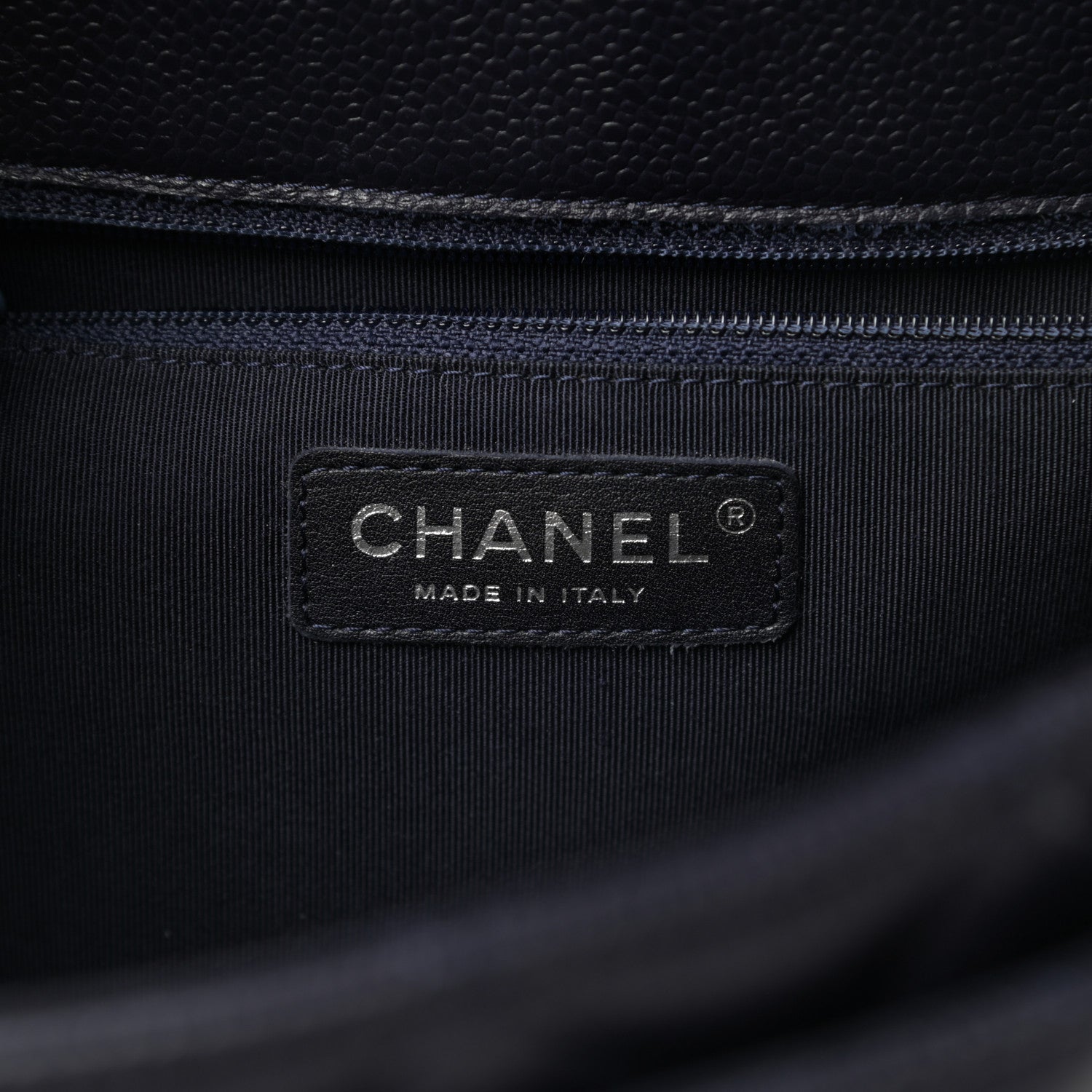 Chanel Caviar Quilted Flap Tote Marine 6 of 11