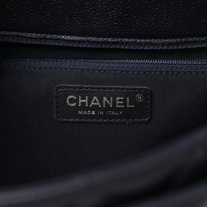 Chanel Caviar Quilted Flap Tote Marine 6 of 11