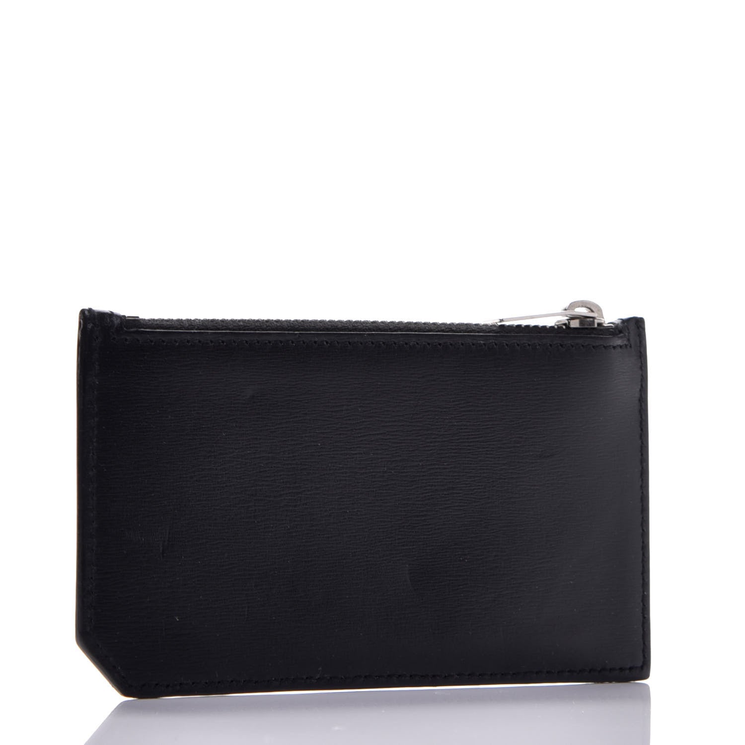 Saint Laurent Grained Calfskin 5 Fragments Zip Pouch Card Holder Black 3 of 9