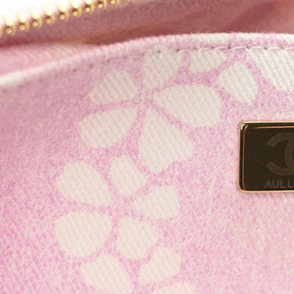 Chanel Printed Denim Quilted Large Hobo Bag Light Pink White 7 of 11