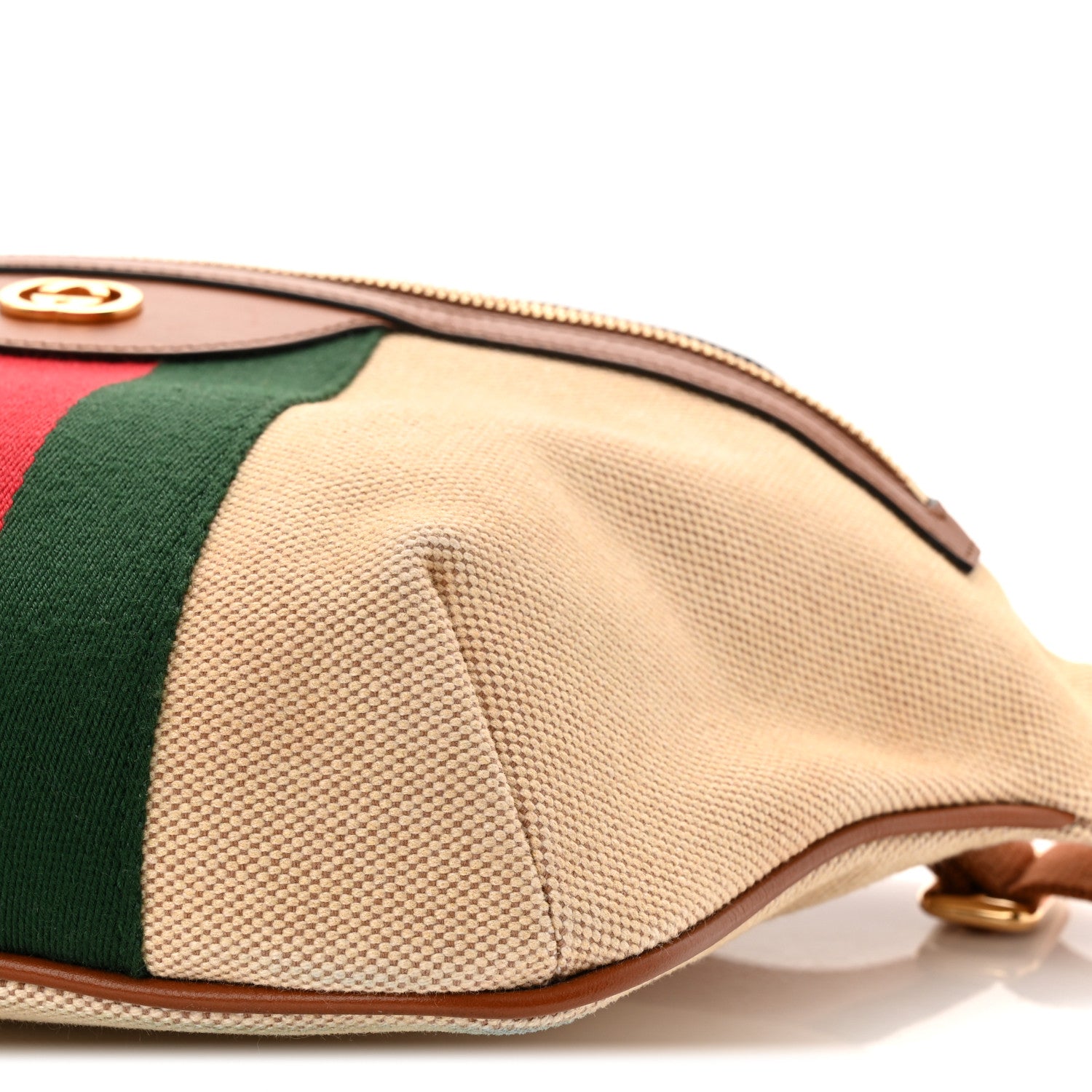 Gucci Vintage Canvas Web Belt Bag Sand Cuir 9 of 9