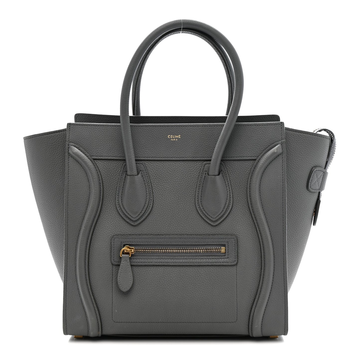 Baby Drummed Calfskin Micro Luggage Kohl