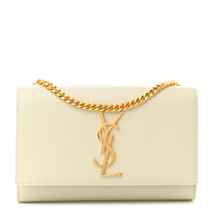 Saint Laurent Grain De Poudre Small Monogram Kate Satchel Blanc Vintage 1 of 10