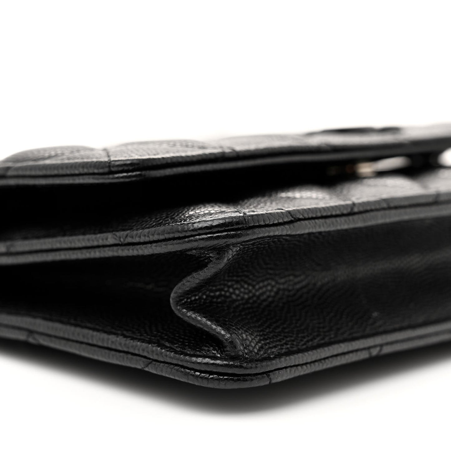 Caviar Quilted My Everything Wallet On Chain WOC Black