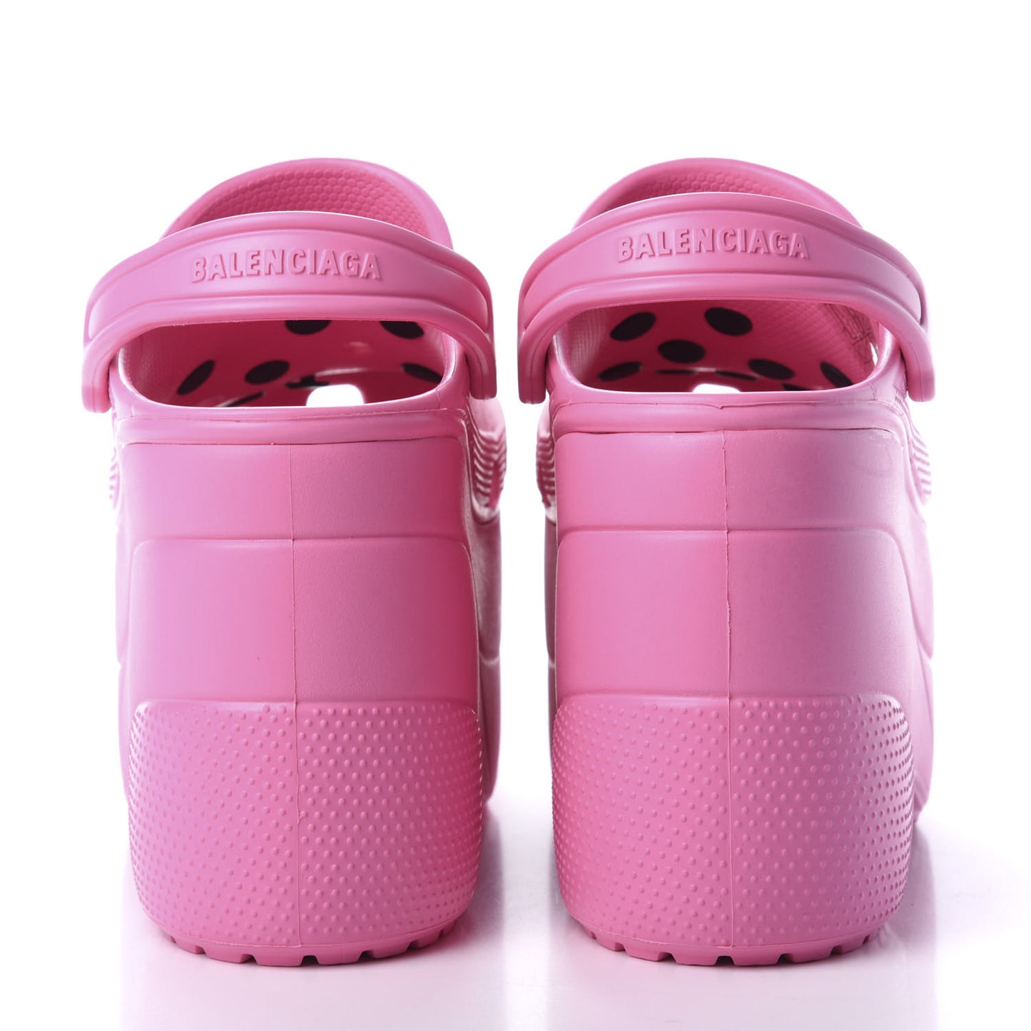 X CROCS Rubber Textured Womens Platform Sandals 36 Rose Bonbon