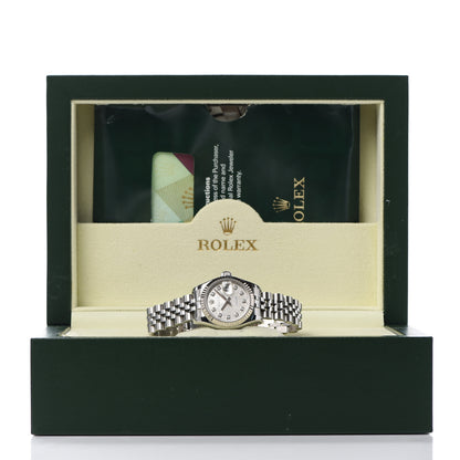 Rolex Stainless Steel 18K White Gold Diamond 26mm Oyster Perpetual Datejust Watch Silver Jubilee 179174 5 of 5