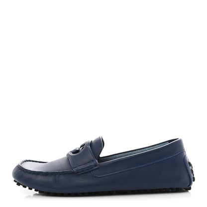 Gucci Soft Clove Calfskin Mens Interlocking G Driver Loafers 8 Royale 1 of 12