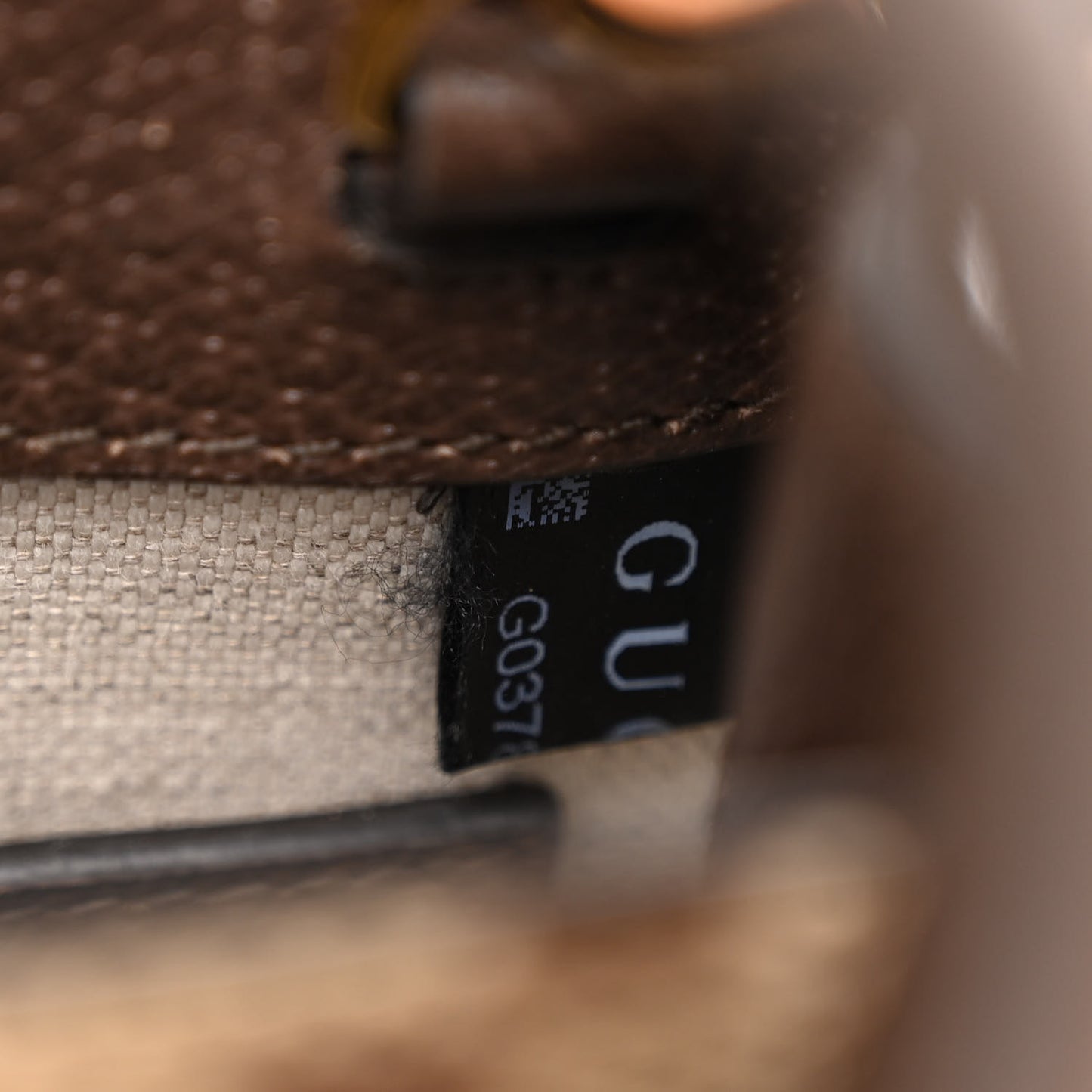 Monogram Jumbo GG Textured Dollar Calfskin Web Mini Vertical Tote Camel Ebony New Acero