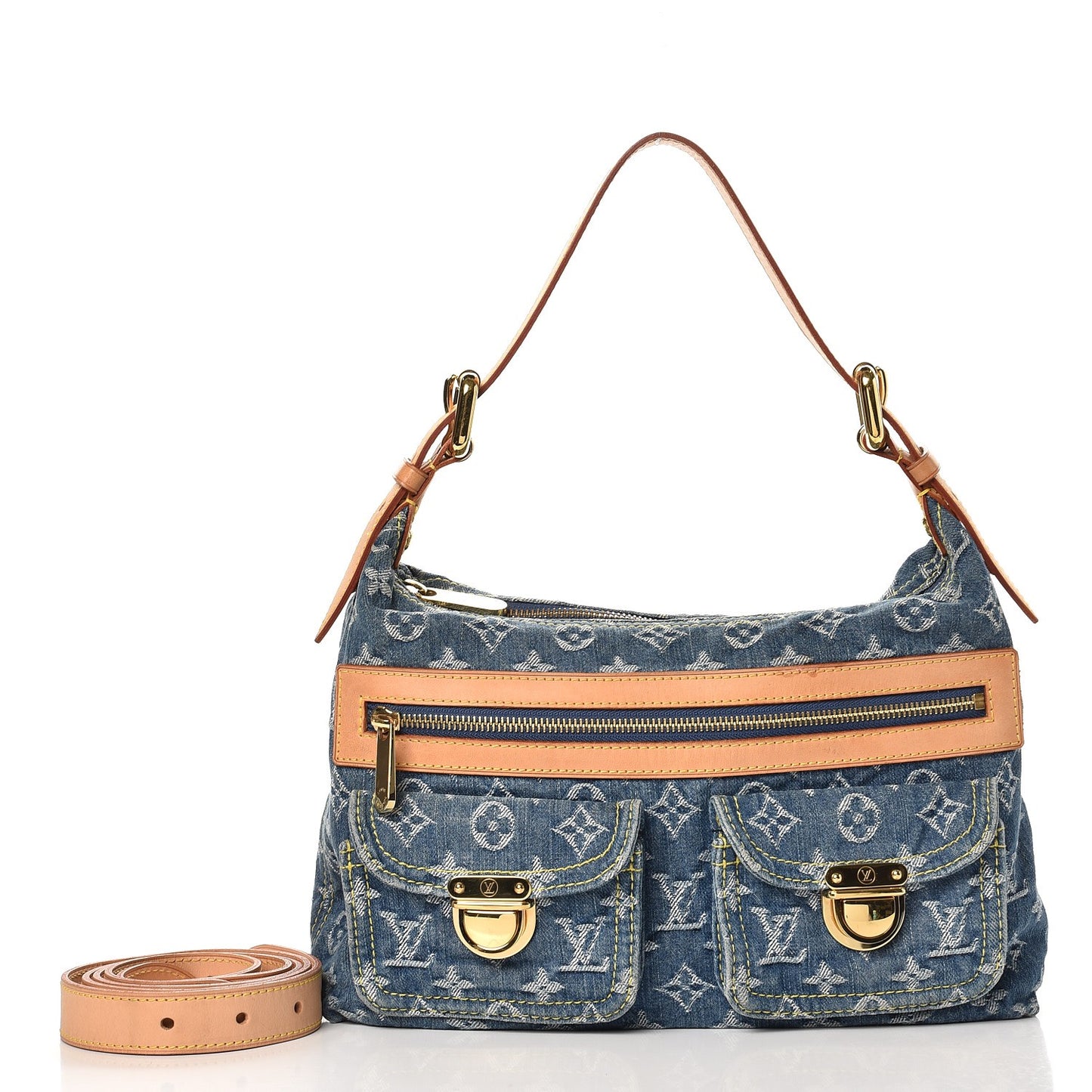 Monogram Denim Baggy PM Blue