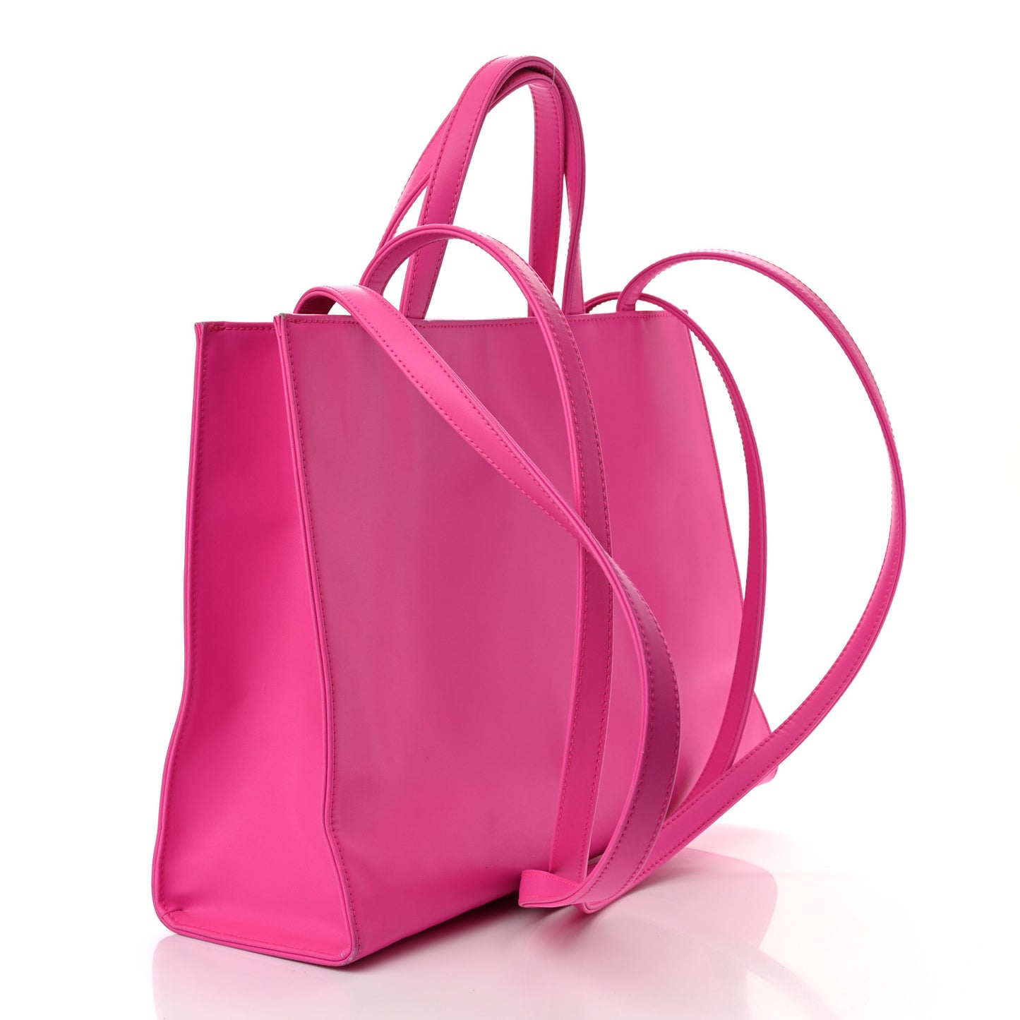 Vegan Leather Medium Shopping Bag Azalea