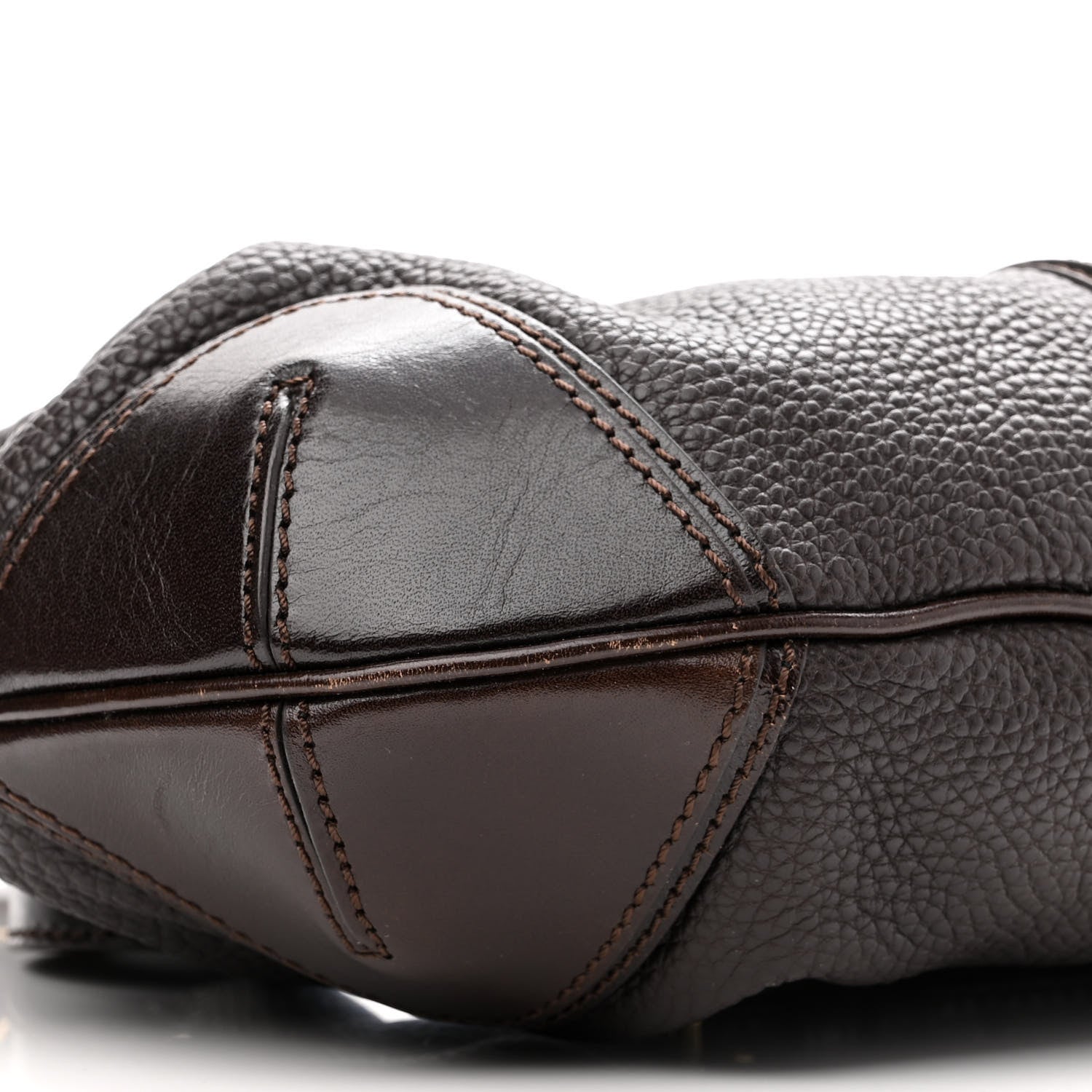 Burberry Grainy Calfskin Willenmore Hobo Dark Chocolate 10 of 11