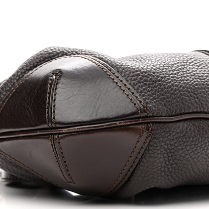 Burberry Grainy Calfskin Willenmore Hobo Dark Chocolate 10 of 11