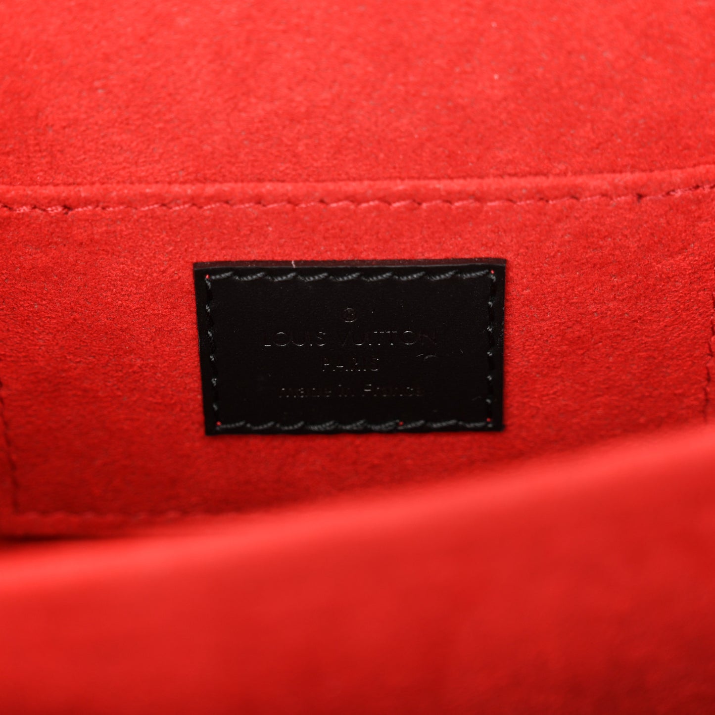 Patent Calfskin Monogram Lace Dauphine Mini Black