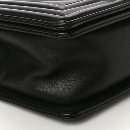 Chanel Calfskin Chevron Quilted Small Boy Flap Black 9 of 14