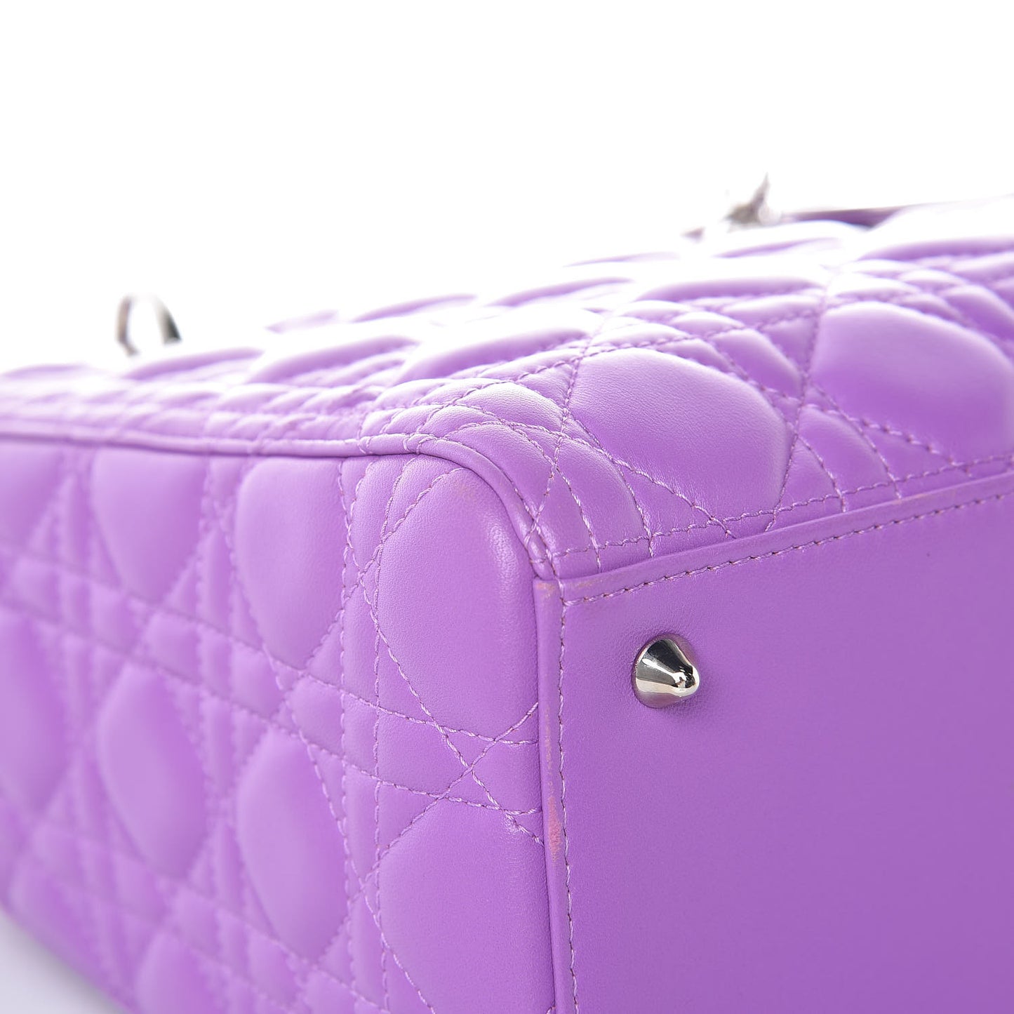 Lambskin Cannage Medium Lady Dior Purple