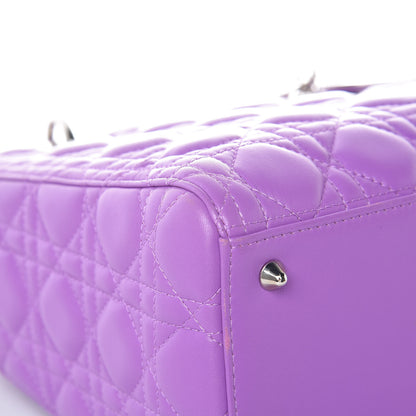 Christian Dior Lambskin Cannage Medium Lady Dior Purple 6 of 11