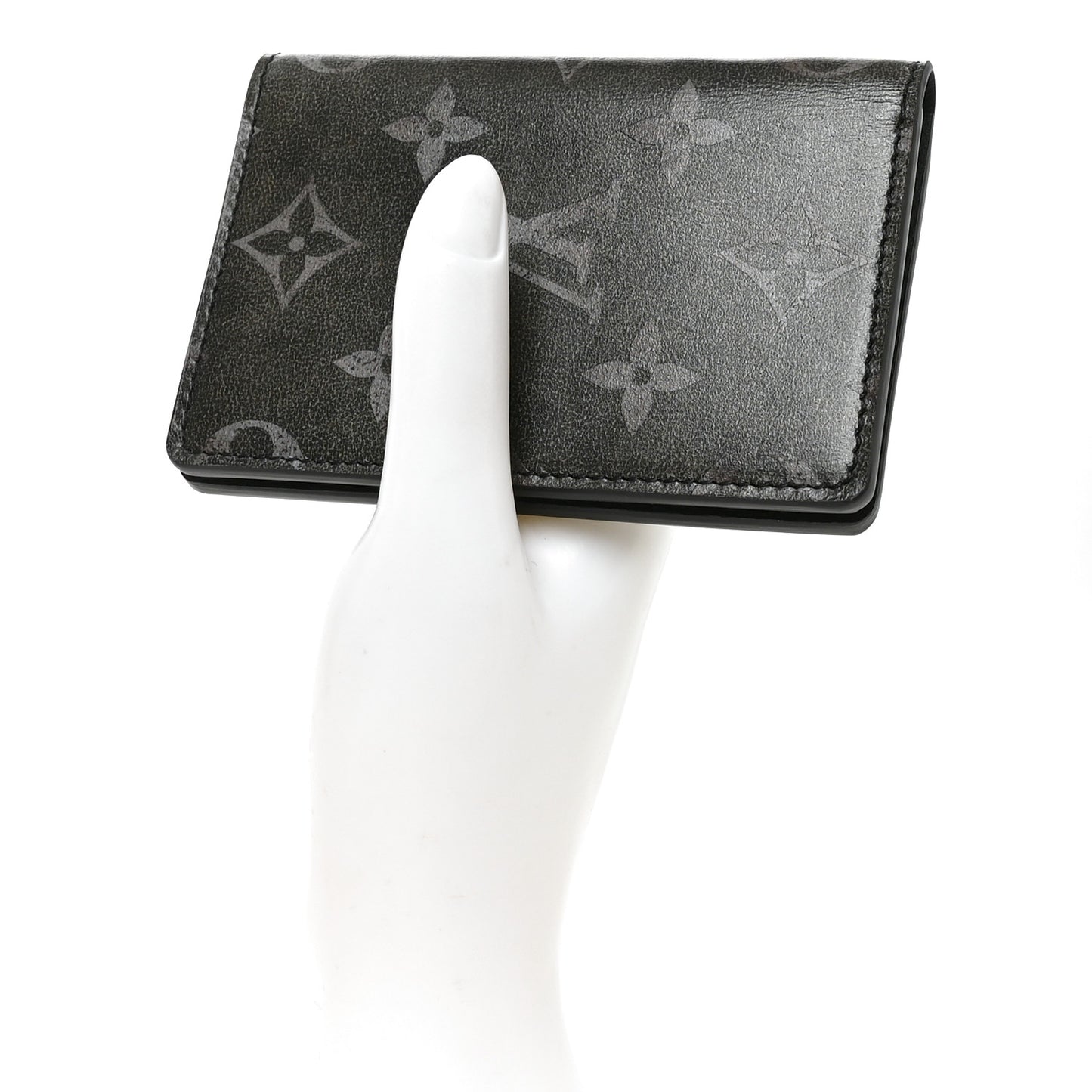Brushed Monogram Pocket Organizer Black White