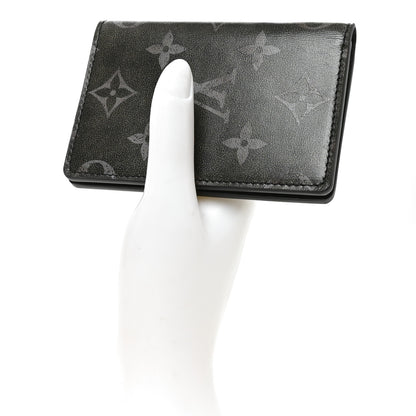 Louis Vuitton Brushed Monogram Pocket Organizer Black White 2 of 7