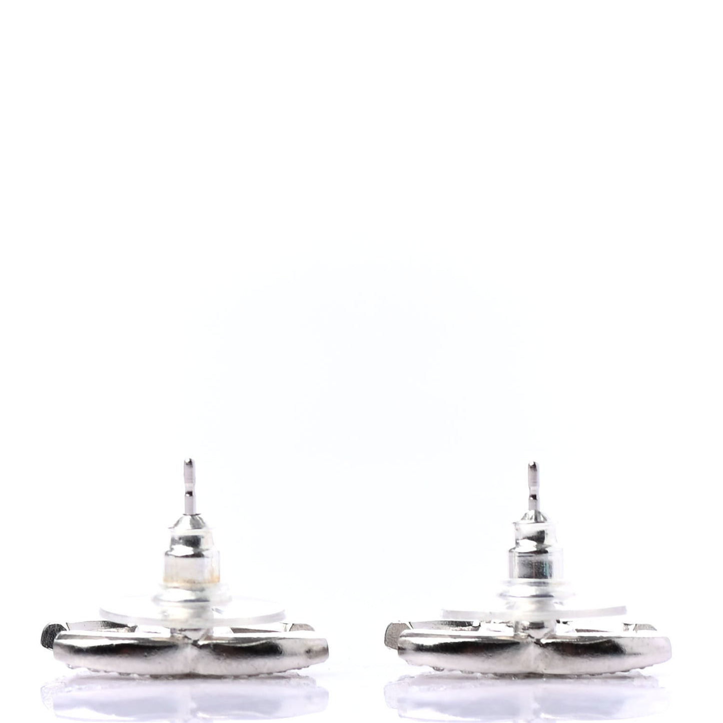Crystal CC Earrings Silver