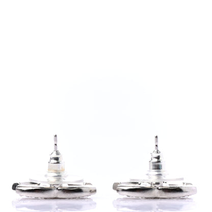 Chanel Crystal CC Earrings Silver 3 of 4