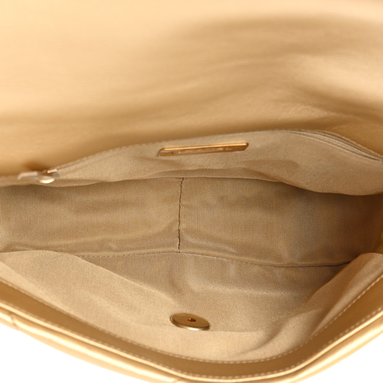 Chanel Metallic Goatskin Quilted Medium Chanel 19 Flap Gold 5 of 10