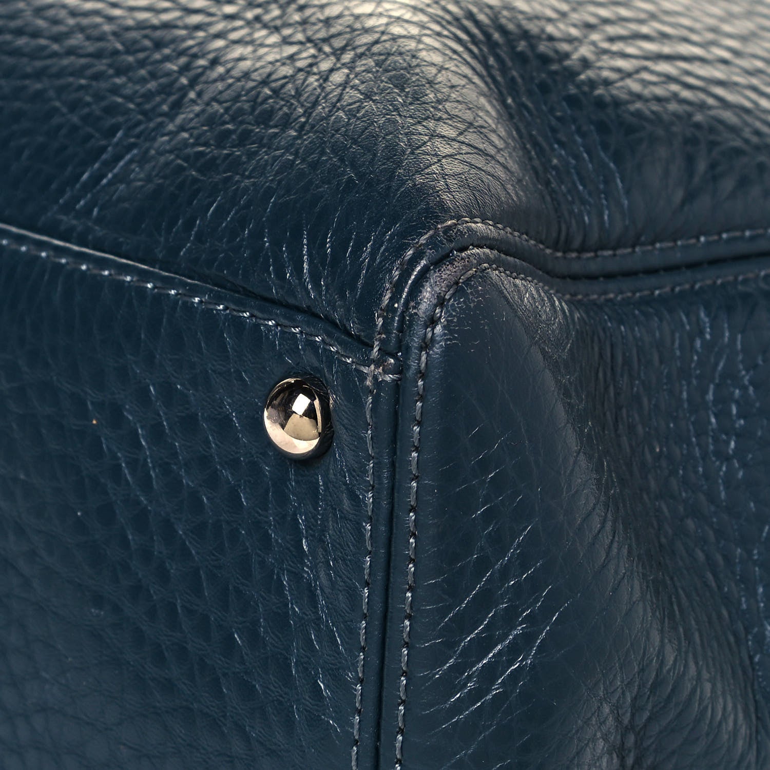Chanel Calfskin Cerf Executive Shopper Tote Blue 12 of 17