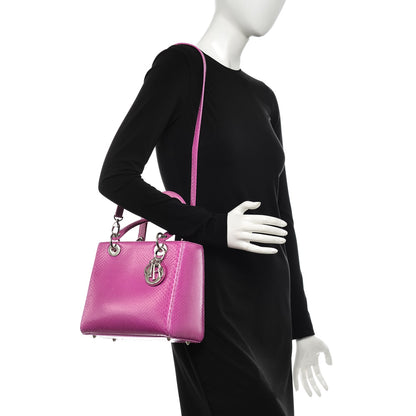 Christian Dior Python Medium Lady Dior Pink 2 of 7