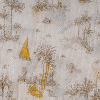 Louis Vuitton Cotton Linen Toile Etole De Louis Pareo Beige 6 of 8