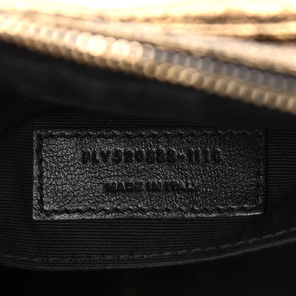 Saint Laurent Calfskin Lame Monogram Small Lou Camera Bag Gold Olive 7 of 15