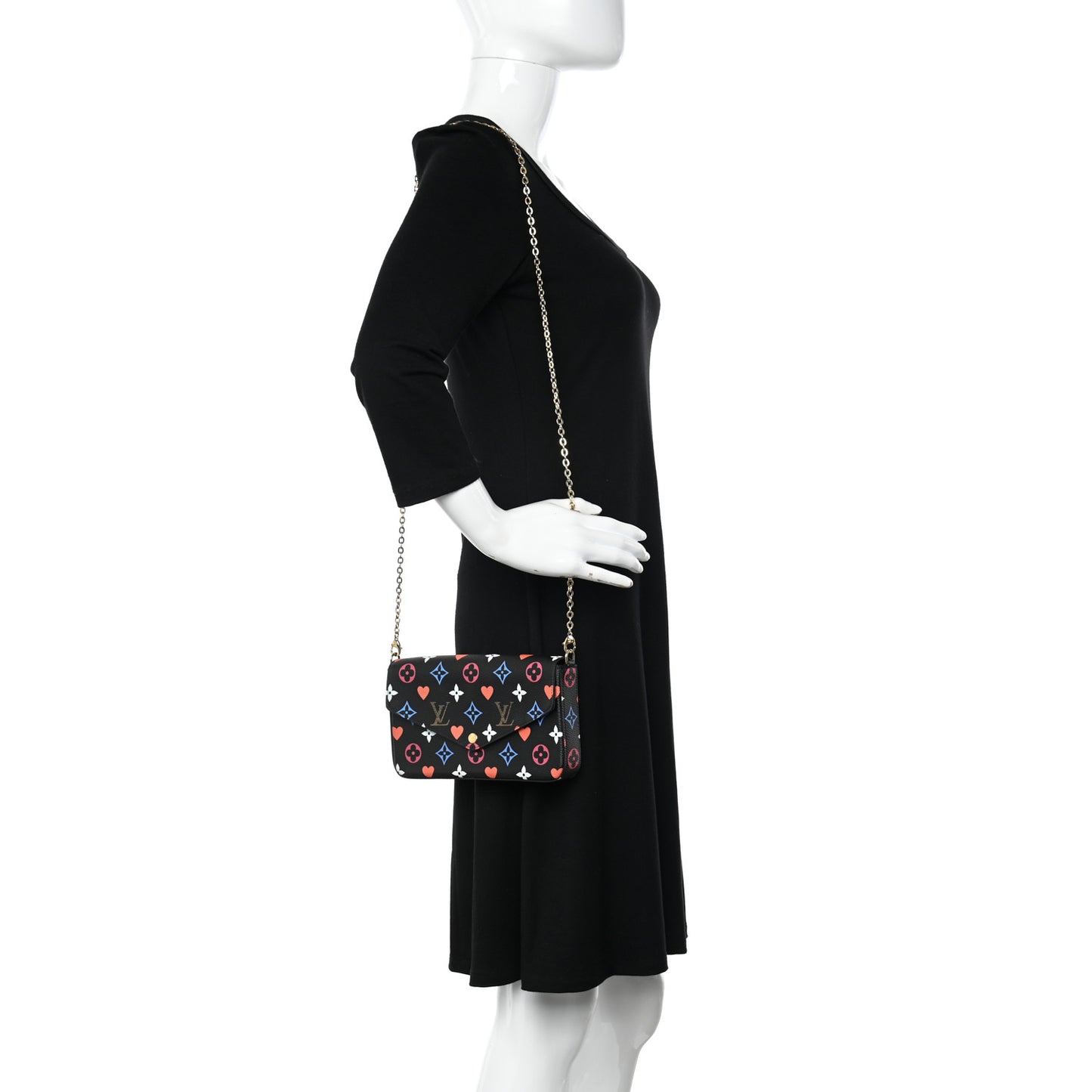 Game On Felicie Chain Wallet Black
