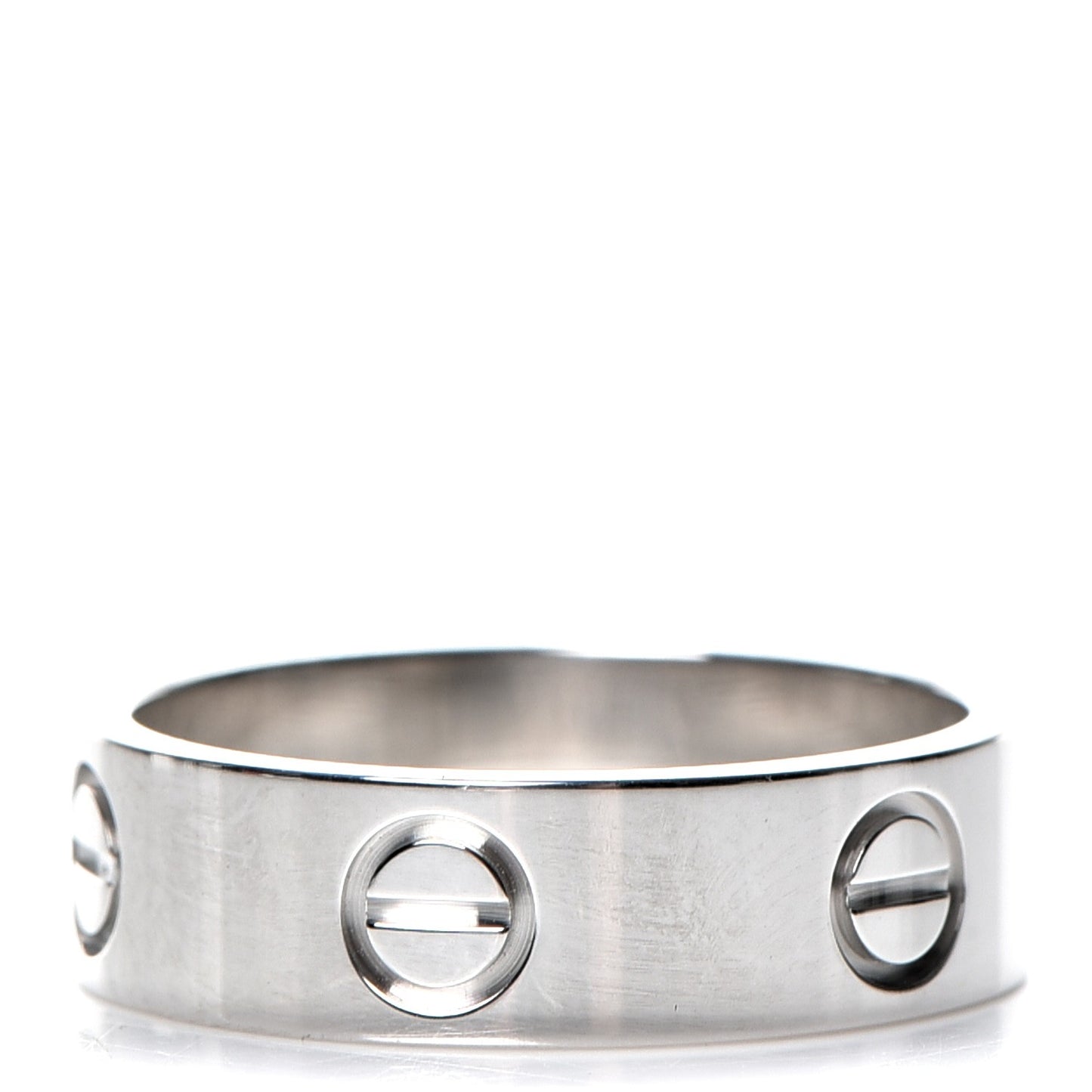 18K White Gold 5.5mm LOVE Ring 53 6.5