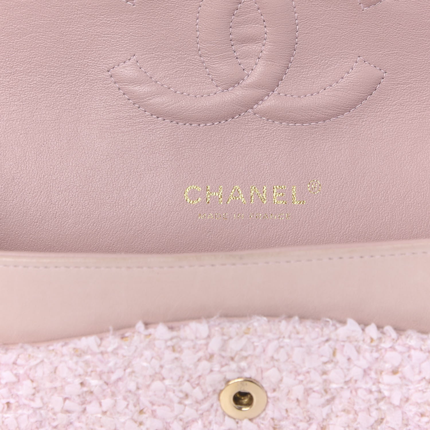 Chanel Tweed Medium Double Flap Pink 6 of 12