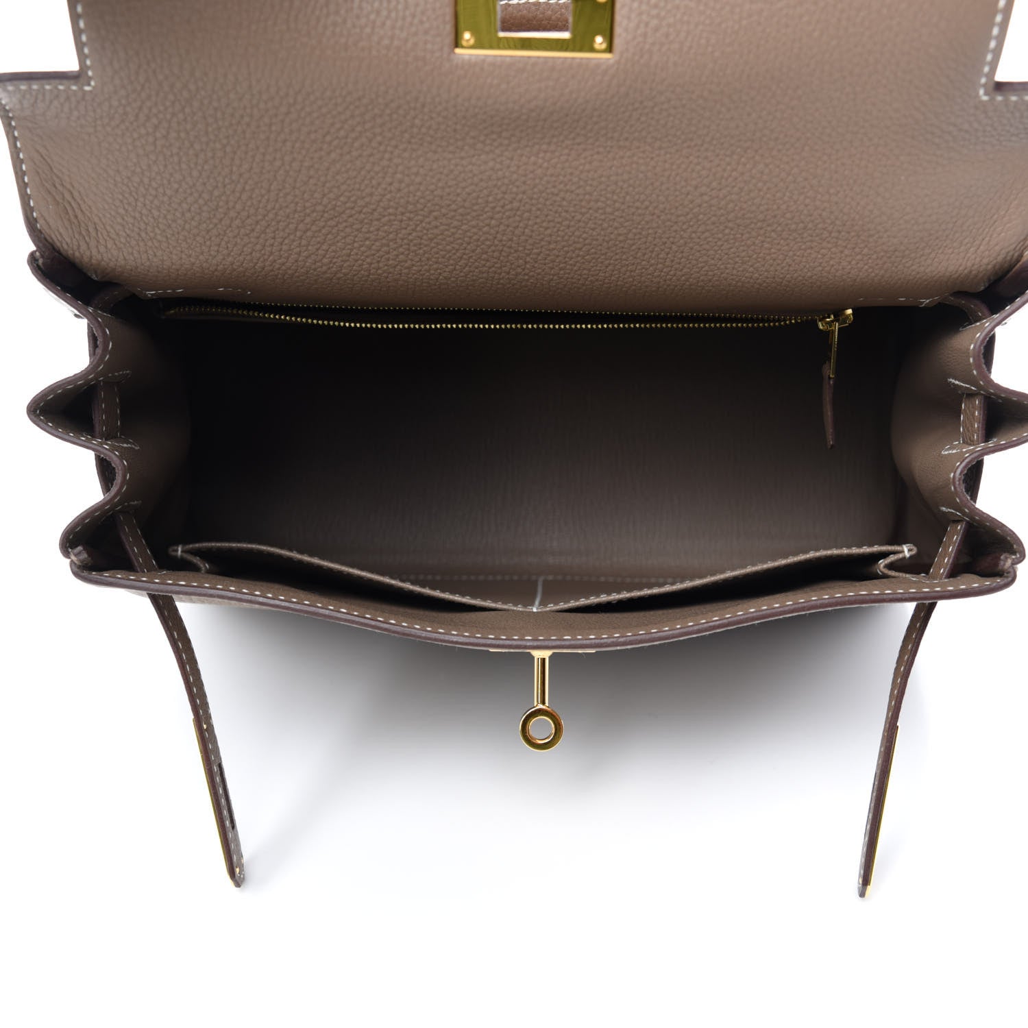Hermes Togo Kelly Retourne 28 Etoupe 5 of 10