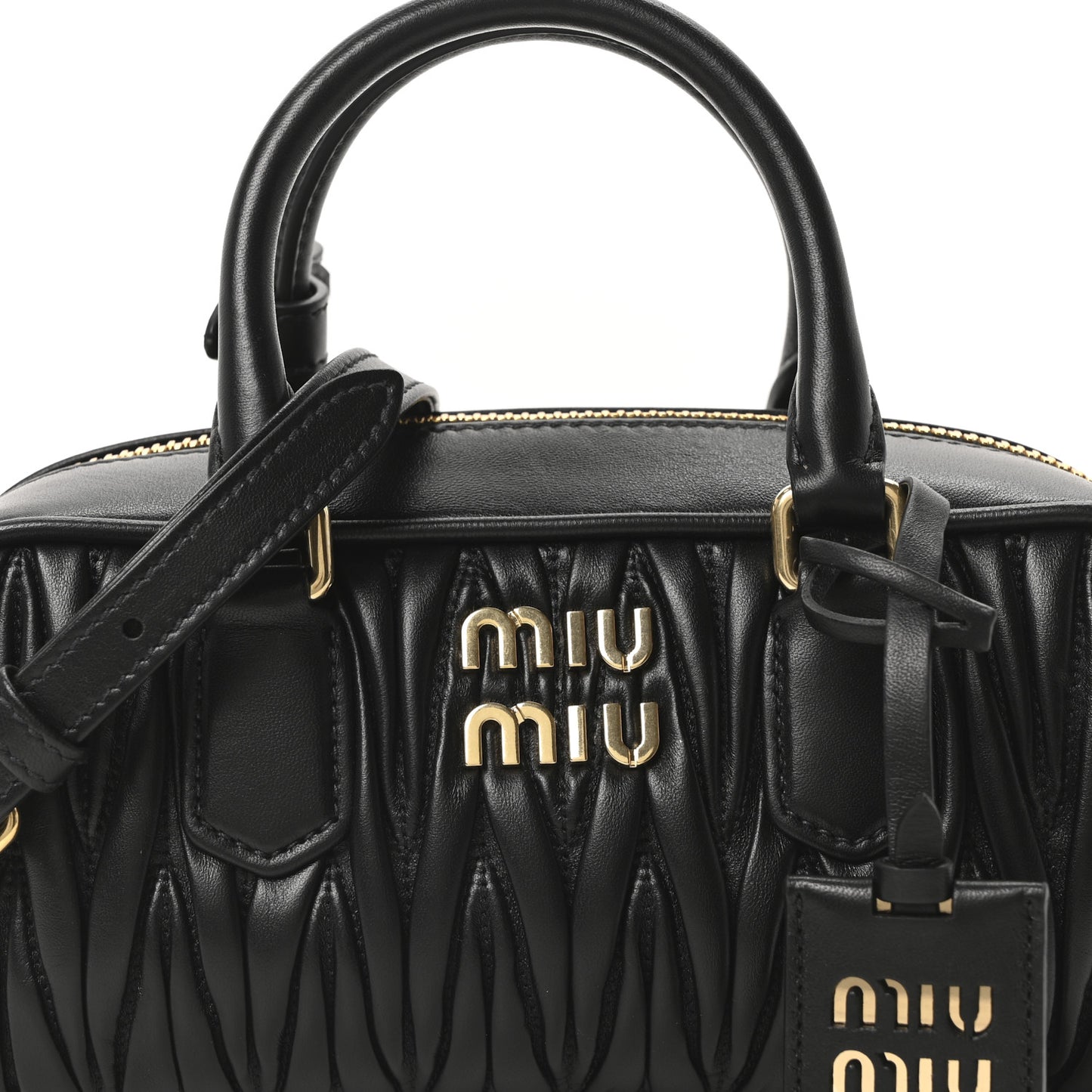 Nappa Matelasse Regular Arcadie Top Handle Bag Black