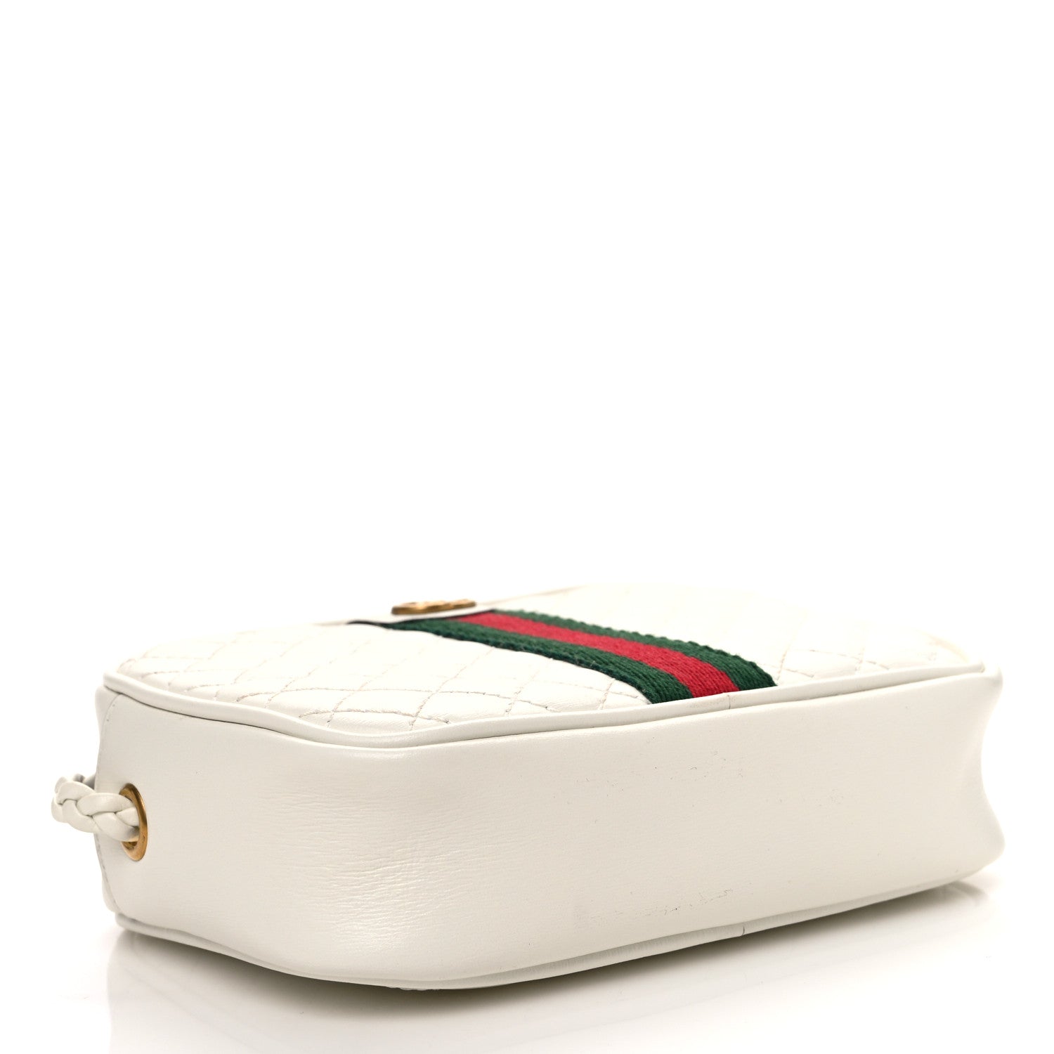 Gucci Calfskin Web Trapuntata Mini Shoulder Bag Off White 4 of 10
