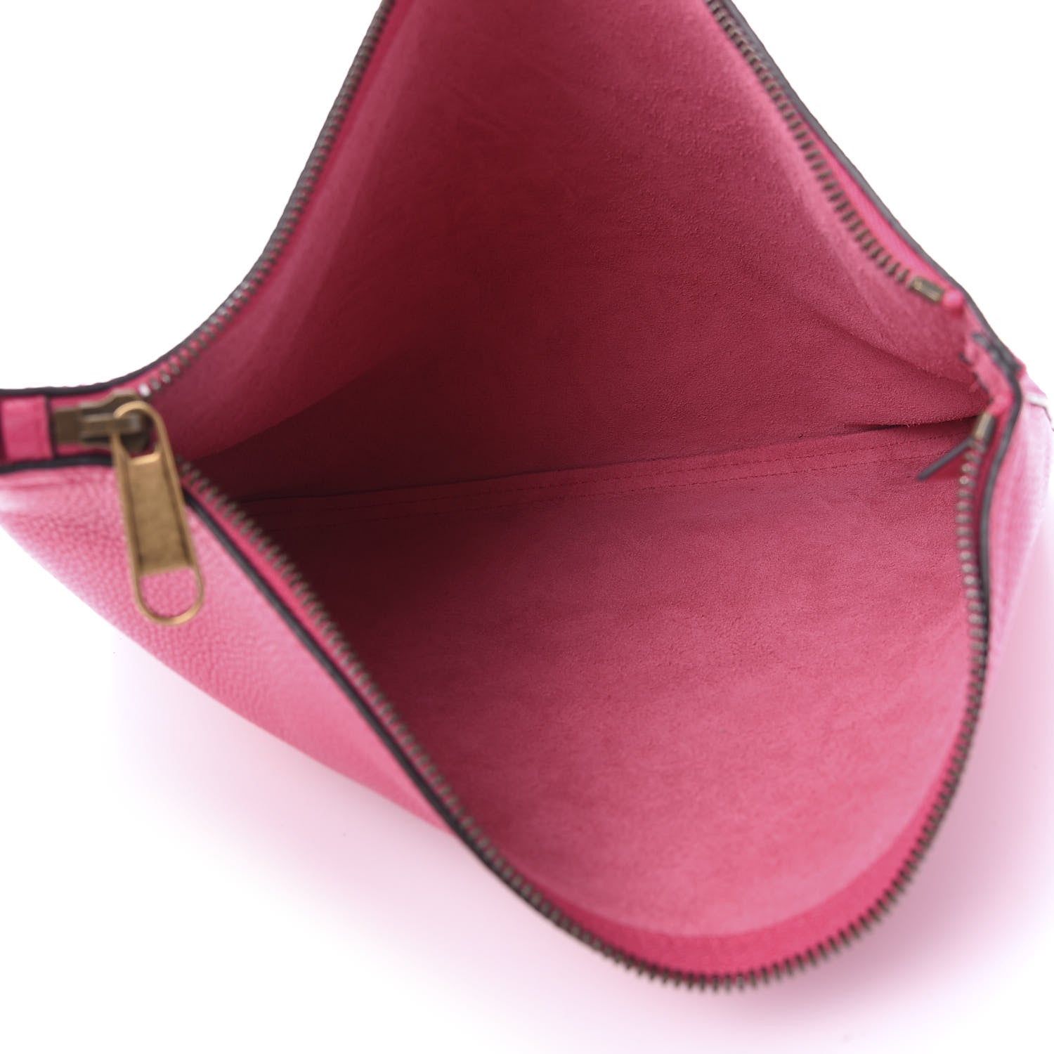 Gucci Pebbled Calfskin Medium Logo Portfolio Clutch Box Pink Green 5 of 8