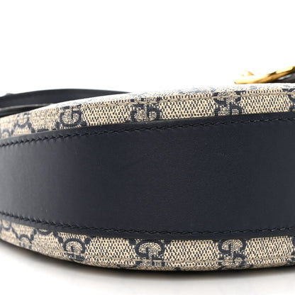 Gucci GG Supreme Monogram Small Messenger Shoulder Bag Beige Blue Navy 12 of 17