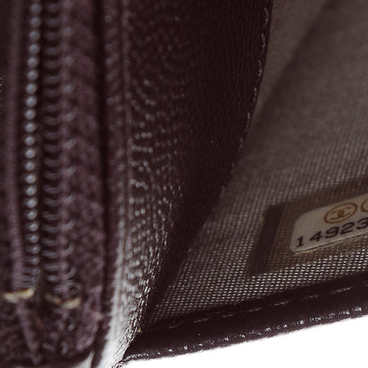 Chanel Caviar Sevruga Wallet On Chain WOC Plum 8 of 8